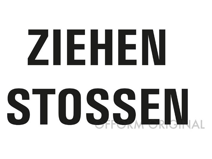 Fotostudio 1300 Schild Stossen Ziehen 13 × 8 cm