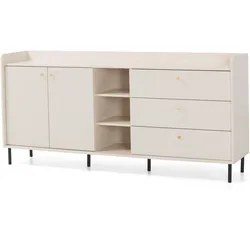 KOMMODE ASTREA 193,5/91/42cm mit 3 Schubladen 2 Türen Beige