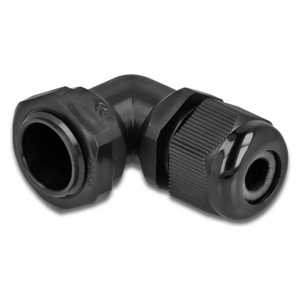 Delock Kabelverschraubung 90° gewinkelt PG13,5 schwarz (60298)
