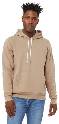 Bella + Canvas 3719 Sponge Fleece Hoodie in Tan size XS B3719, BC3719