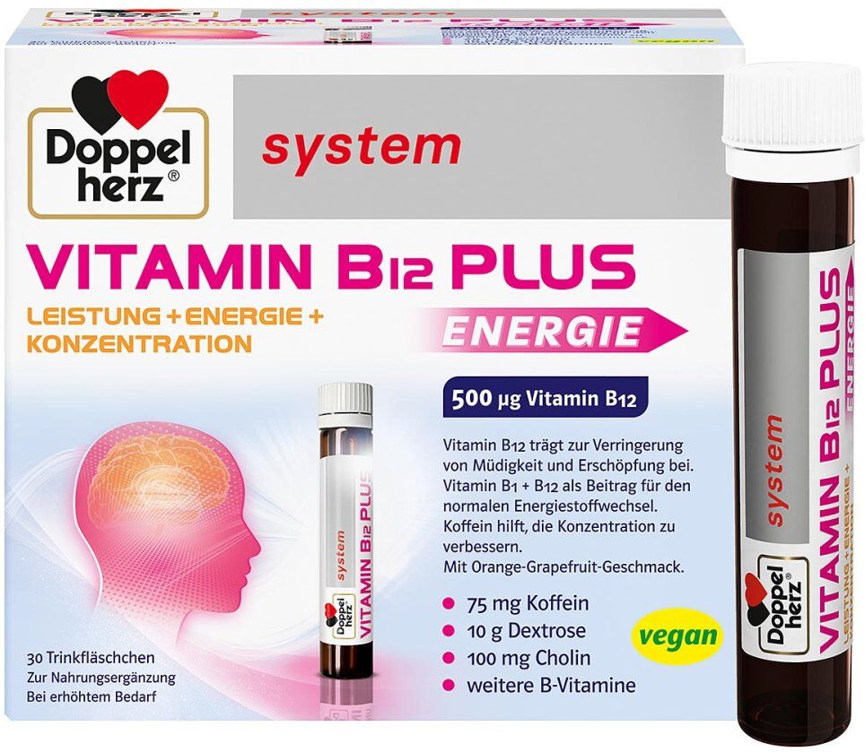 Doppelherz Vitamin B12 Plus system Trinkampullen 30X25ml