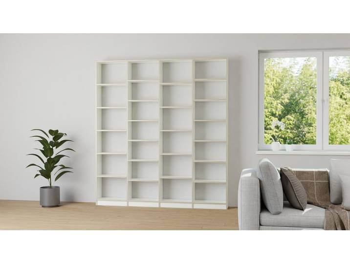 Schlichtes Bücherregal planen Premium Dekore Weiß Multiplex Kante