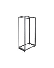 StarTech.com 42HE 4 Pfosten Open Frame Rack tiefenverstellbar Zerlegt mit Rollen Leveler und Kabelmanagement Hacken Schrank Schwarz 42U (4POSTRACK42)