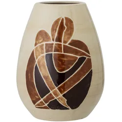 Bloomingville Vase Jonas aus Steingut, Ø14xH18 cm, braun
