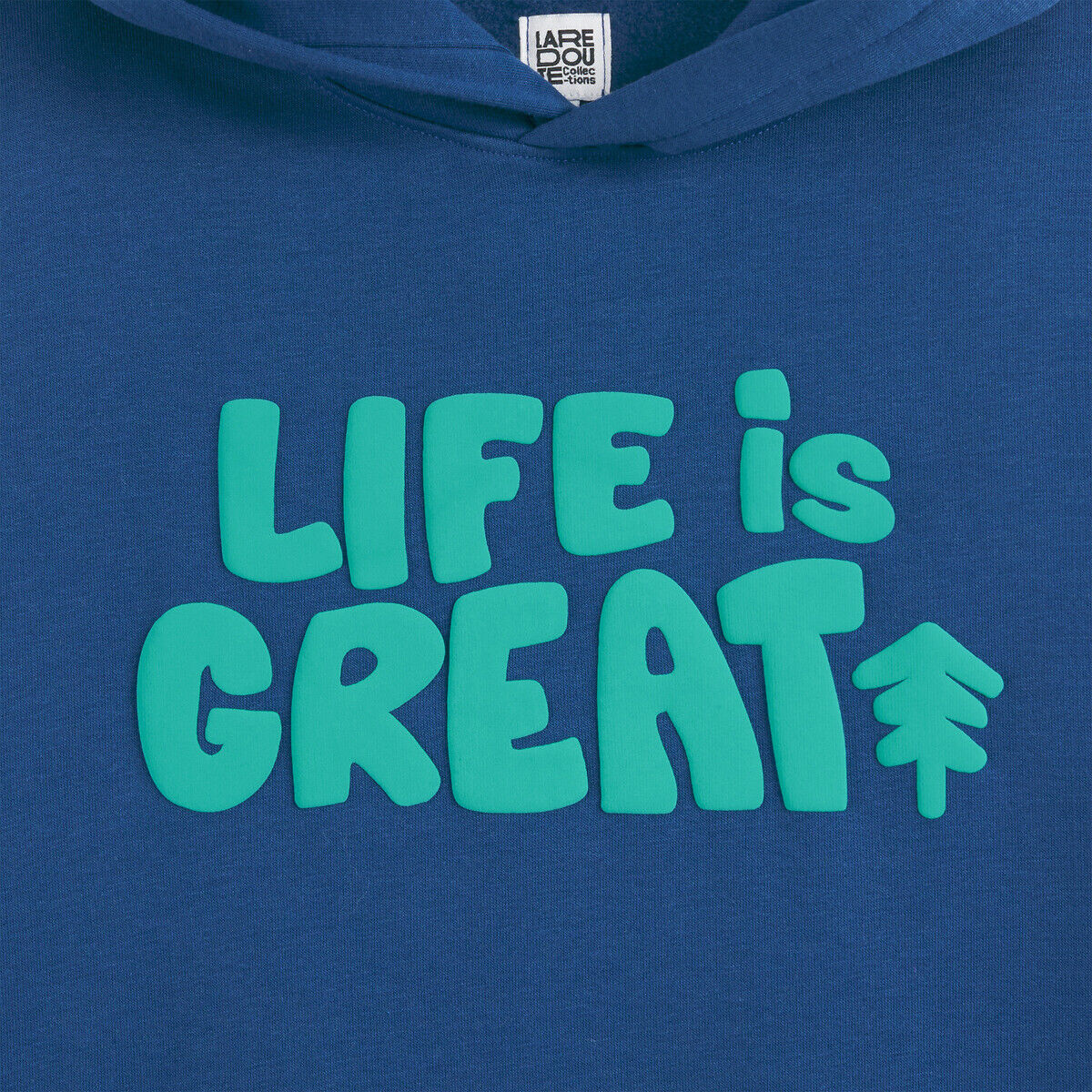 LA REDOUTE COLLECTIONS Sweat à capuche en molleton, avec message en encre gonflante