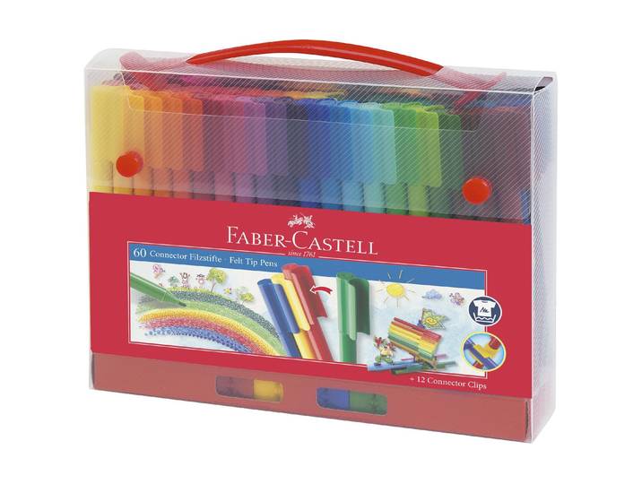 Filzstift FABER-CASTELL Connector , bunt, Kunstfaser, Stifte, Filzstift