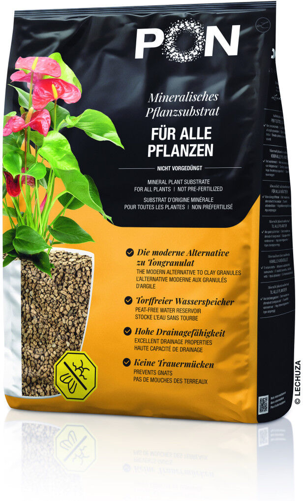Lechuza-PON Lechuza Monopon Pflanzsubstrat für alle Pflanzen 12 L torffrei