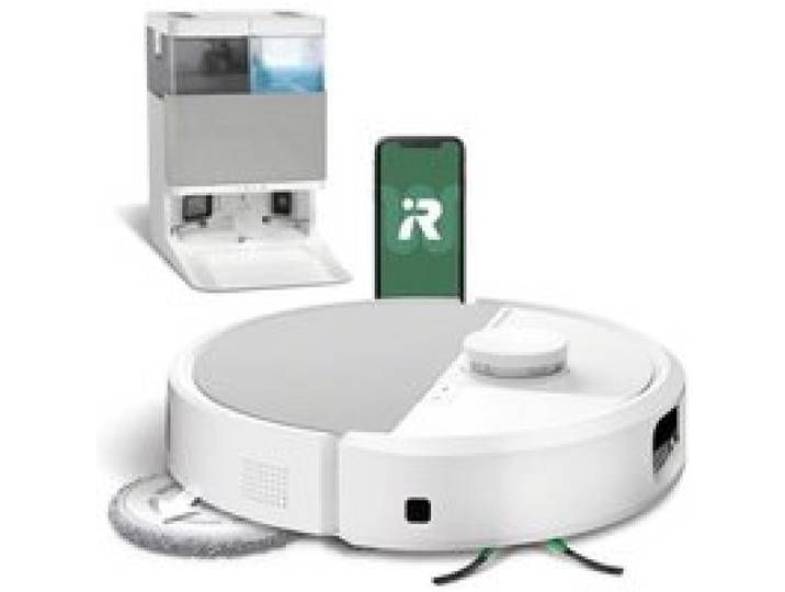 iRobot Roomba Plus 505 Combo + AutoWash - Base Multifonction - Lavage et séchage à lair Chaud des lingettes - PrecisionVision IA