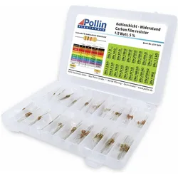 Pollini Widerstands Sortiment Kohleschicht 400 Stk., 0,5 W, 5%, Widerstand