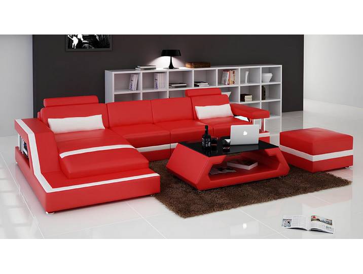 Xlmoebel Wohnlandschaft Elegantes Ecksofa aus Leder mit modernem Design und Komfort, Wohnlandschaft, Hergestellt in Europa
