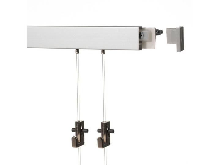 SOFT-RAIL Bilderschienenset Galerieschiene 9 Meter (6 x 1,5 m) COMFORT, Wandmontage, inkl. Montagematerial, Seile und Haken