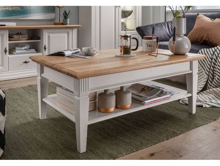 Couchtisch 120x75cm 'Jale' Kiefer & Eiche massiv WZ-0622