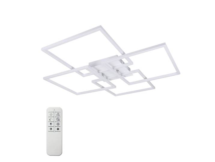 Plafonnier fer blanc 72.4x72.4x7.3cm led 48w