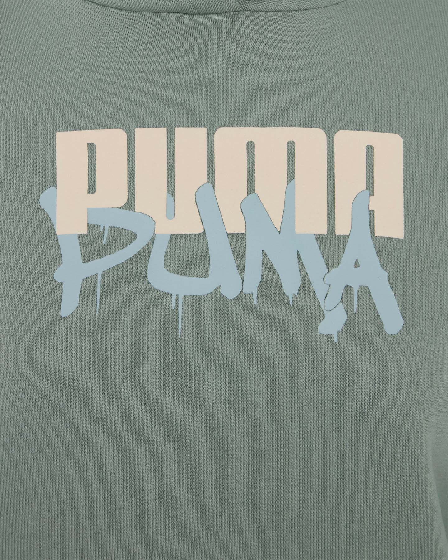 Puma Big Logo W - Felpa - Donna - Verde S