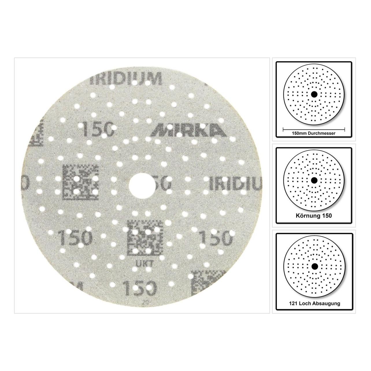 Mirka IRIDIUM Schleifscheiben Grip 150mm K150, 100Stk. ( 246CH09915 ) (246CH09915)