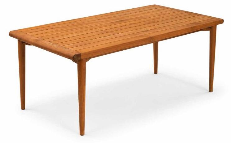 Moderner Gartentisch Esstisch Braun Holz Design Terrasse