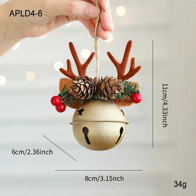 Uplift Treasures Christmas Bell Antlers Pinecone Hanging Ornament Decor a 100 Mm