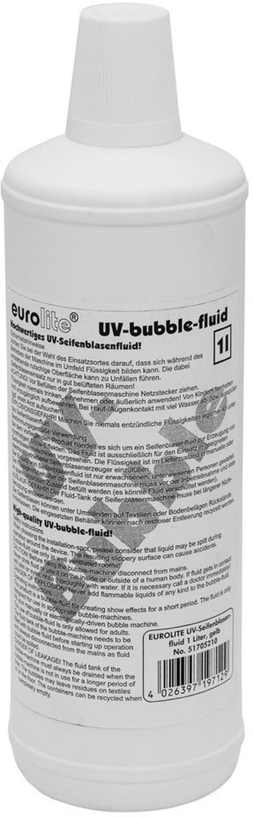 EuroLite Uv-Seifenblasenfluid 1l Gelb