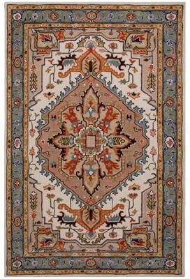 NAVATEXTURA Cyrus Transitional Medallion Hand-Tufted Wool Rug