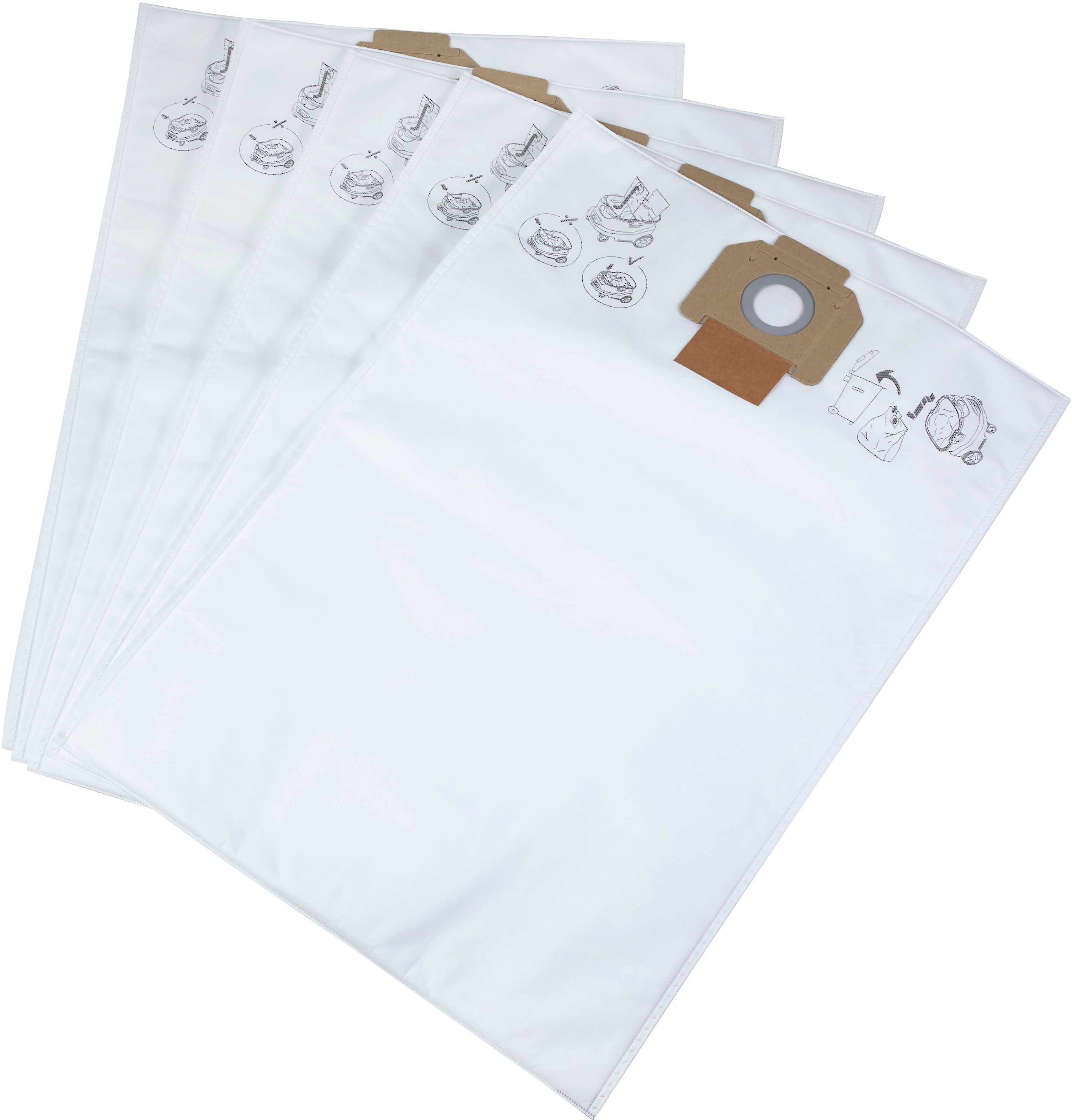Milwaukee Dammsugarpåse fleece till AS30/42, 5-pack