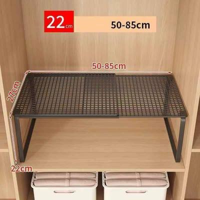 Inspired Finds Expandable Wardrobe Shelf Divider Stackable Closet Partition Organizer Board black l