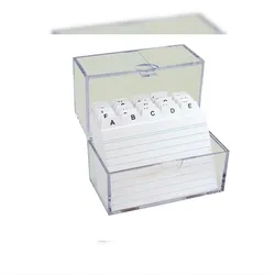 TSI Kartei-Kasten +100 Karteikarten A7 u.Register A-Z