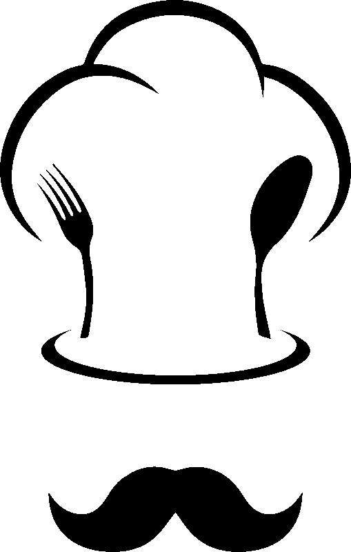 NC Sticker cuisine Toque de chef et moustache