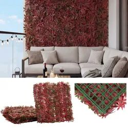 Wandfliese MCW-L78, Sichtschutz Windschutz Verkleidung für Terrasse/Balkon, 4x je 50x50cm = 1m2 ~ Ahorn rot