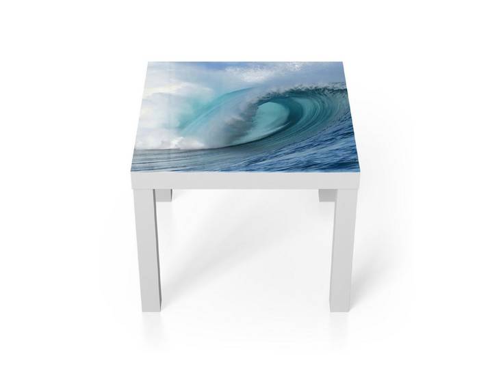 DEQORI Couchtisch 'Welle der Ewigkeit', Glas Beistelltisch Glastisch modern