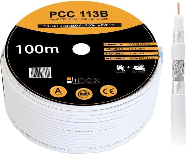 Libox Coaxkabel PCC113B, 100 meter