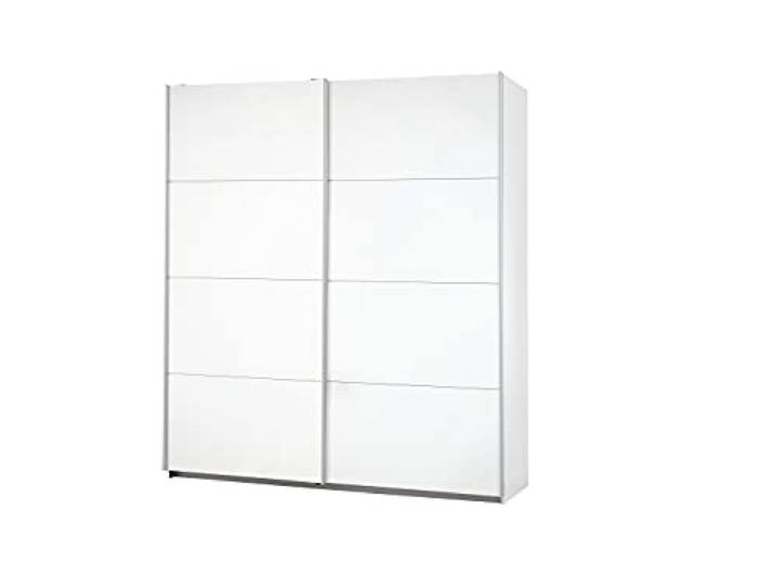 Rauch Möbel Caracas, Schwebetürenschrank, Farbe Weiß, Breite 226 cm Kleiderschrank mit Schwebetüren, Schiebetüren, 2-türig, für Schlafzimmer, Kinderzimmer, Wohnzimmer, Gästezimmer, Garderobe