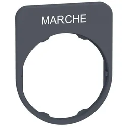 Schneider Electric ZBYFP2103C0 Schildträger 40x50mm, mit Beschriftung MARCHE, für Harmony 30mm, in grau