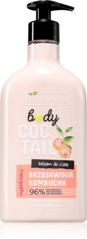 Bielenda Body Coctail Peach + Kombucha lait corporel hydratant avec effet revitalisant 400 ml