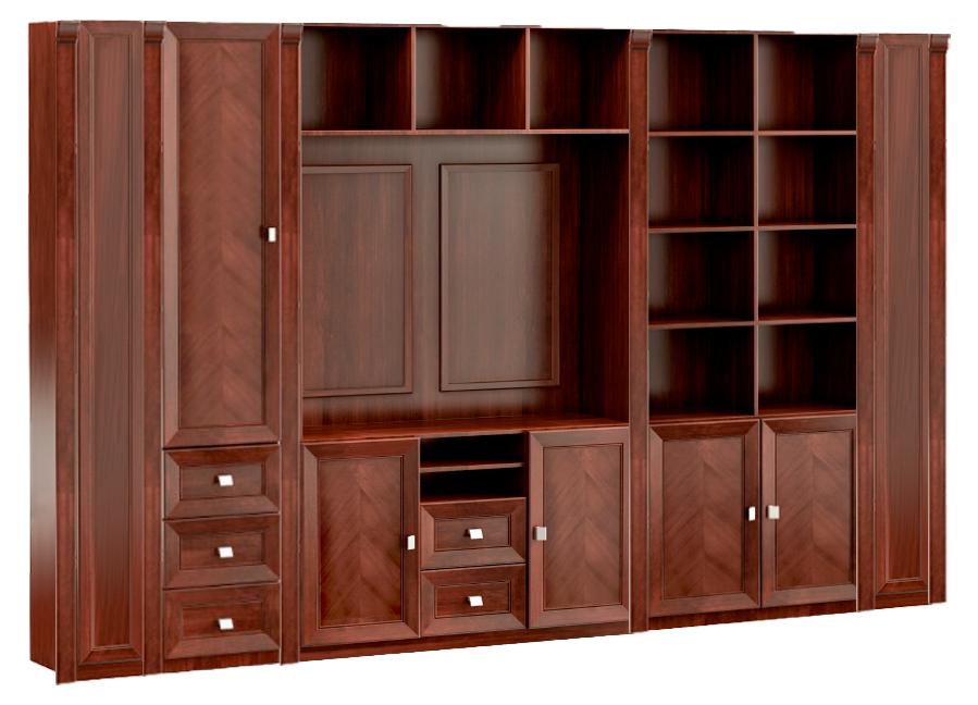 Brauner Stilvoller Büroschrank Massivholz Designer Eckschränke Holz Möbel