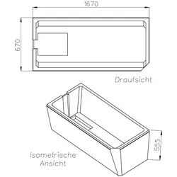 Neuesbad Wannenträger für Bette Profi-Form 170x70 Kopfende li SW10090