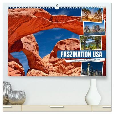 Faszination USA - Eine Reise durch Stadt und Natur (hochwertiger Premium Wandkalender 2026 DIN A2 quer), Kunstdruck in Hochglanz