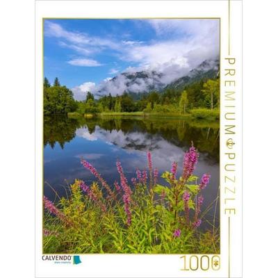 CALVENDO Puzzle Blutweiderich, Moorweiher | 1000 Teile Lege-Größe 64x48cm Foto-Puzzle für glückliche Stunden