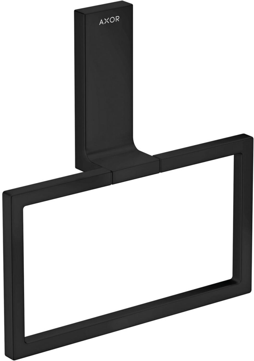 Hansgrohe Handtuchring Axor Uni Rectangular eckig, schwenkbar, mattschwarz (42623670)
