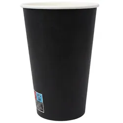 MONOUSO - Schwarze Pappbecher "Farben" 20Oz/600ml Ø9,4cm (160 Stück)