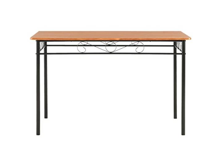 KGHERMDF Esstisch Braun 120x70x75 cm MDF Stahlrohrbeine, Industrieller Stil, Leicht zu Reinigen, Einfache Montage