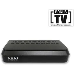 Akai Decoder Dvbt-2 Combo Sat Terre T2+S2 Combo 2 Tuner Bonus TV Ok (DVB-S2, DVB-T2), TV Receiver, Schwarz