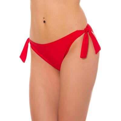 Bikini-Hose AQUARTI "Bikinihose Damen Bikinihose seitlich zum Binden in schönen Unifarben", Damen, Gr. 36, N-Gr, rot, Obermaterial: 80% Polyamid PA. 20% Elasthan EL., Badehosen Bikini-Hose