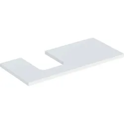 Geberit ONE Waschtischplatte, Ausschnitt links, für Aufsatzwaschtisch Schalenform, 105x3x47cm, 505.294.00.1, Farbe: weiß lackiert hochglänzend