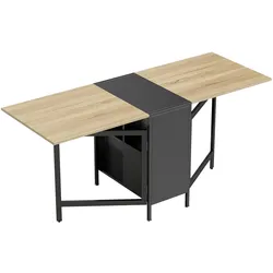 KLAPPTISCH Esstisch Beistelltisch Eiche Metallrahmen Küche Wohnzimmer Braun+Schwarz