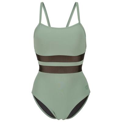 Arena - Women's Mesh Equals Swimsuit Back B - Badeanzug Gr 42 grün