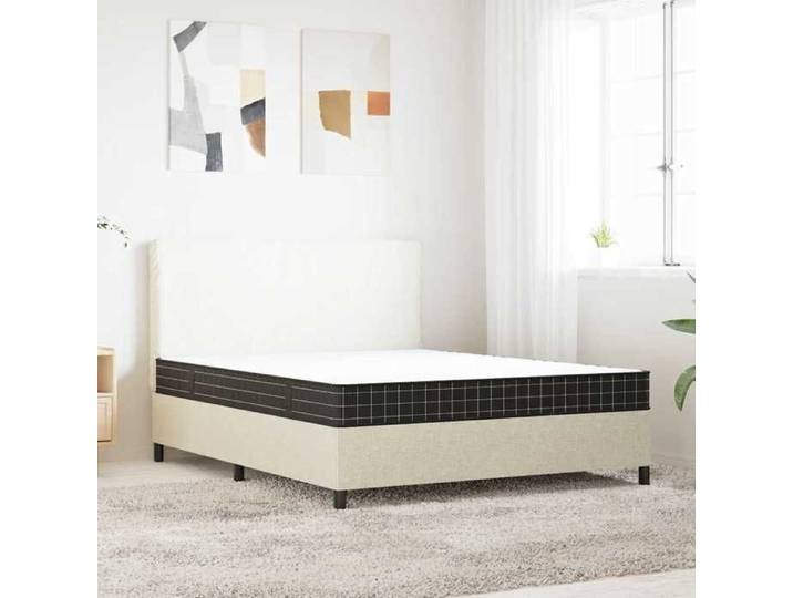 Matelas à ressorts bonnell - - 160x200 cm - Moyen - Blanc gris foncé noir - Ressorts bonnell