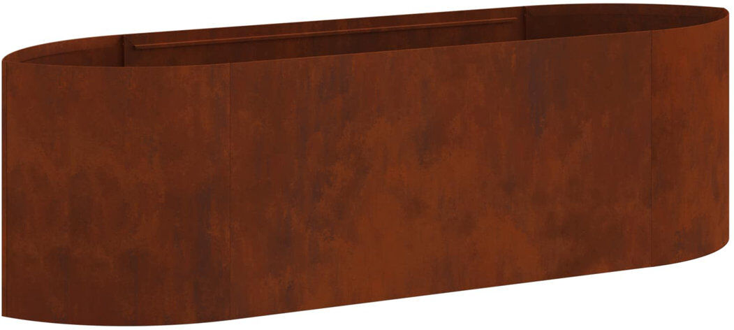Brayden Studio Raised Garden Bed Weathering Steel 40cm H x 140cm W x 40cm D