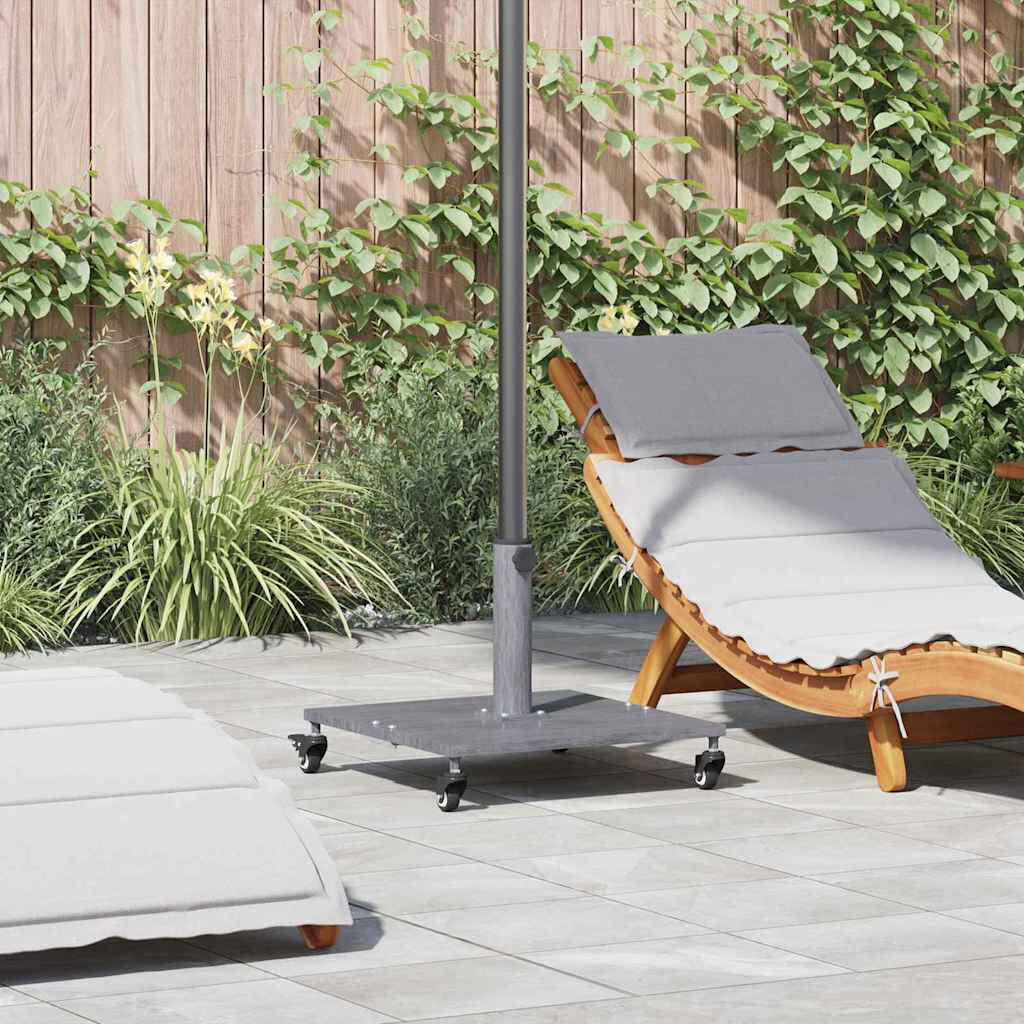 vidaXL Steel Umbrella Base Dark Wood 315mm H X 45cm W X 45cm D