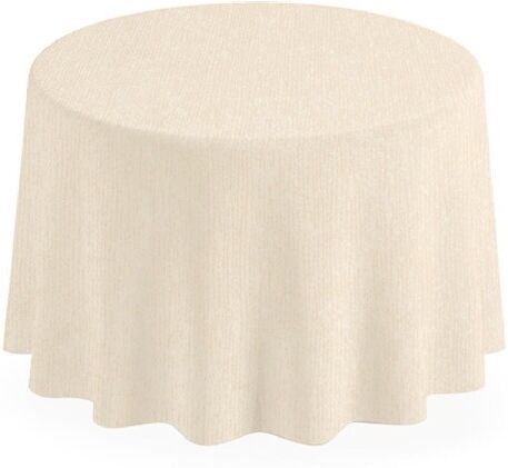 Pack Service Tovaglia Tonda Monolin Beige 250 cm 6 Pezzi