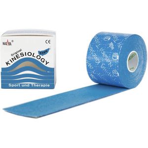 Nasara Kinesio-Tape Original, blau, 5m x 5cm, wasserfest, elastisch